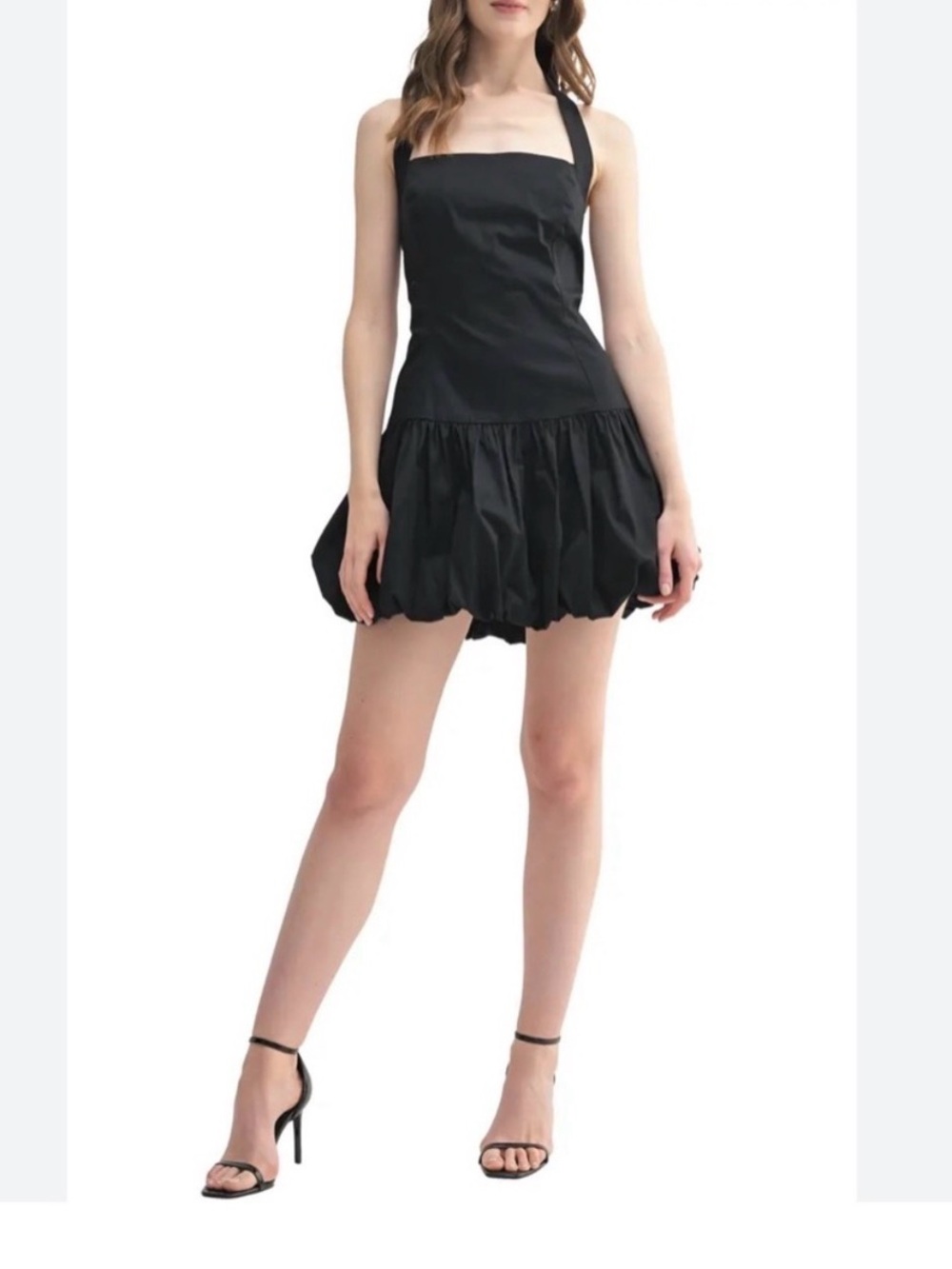 Halter Bubble Dress Black by All In Favor XS